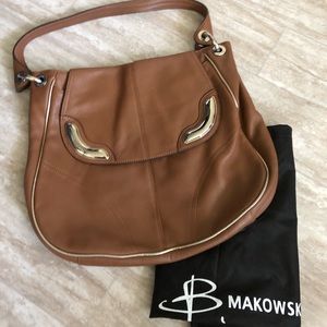 B, makowsky Brown leather handbags